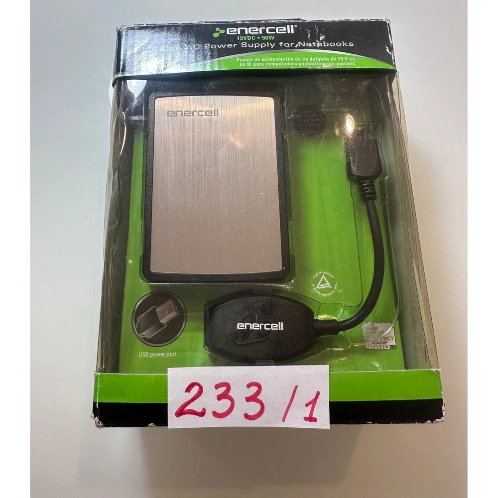 Enercell 90W Slim AC Universal Laptop Power Supply 19V 2730691 with 8 Tips USB